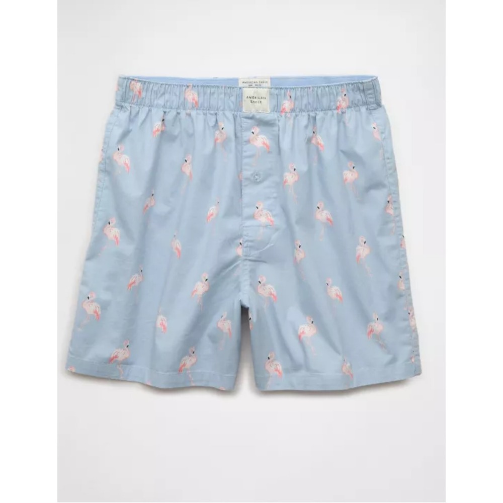 NWT AMERICAN EAGLE 4" Stretch‎ Boxer Shorts Flamingo Size MEDIUM